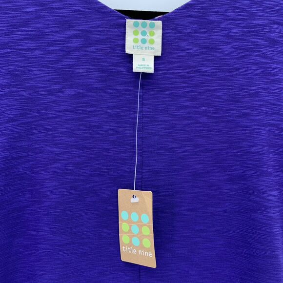 NWT Title Nine Matahari Dress Reversible Purple Jersey Knit Size S Preppy Active - Picture 8 of 9